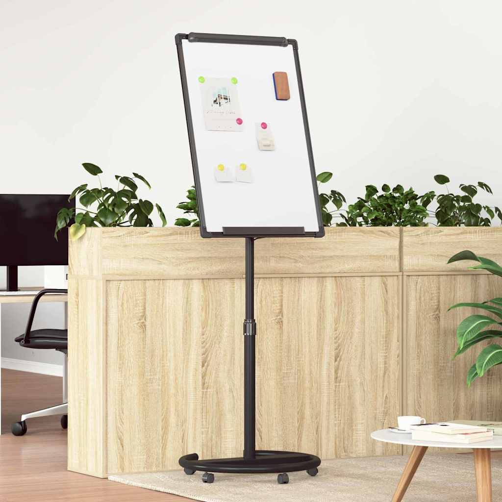 Magnetisches Whiteboard Schwarz und Weiß 62 x 62,5 x 197 cm EPS