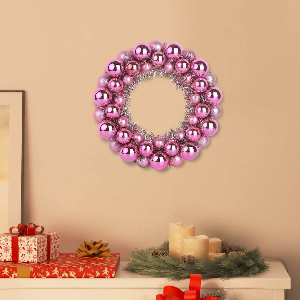 Weihnachtsballkränze 2 stk. Rosa 33 x 33 x 7 cm Polystyrol