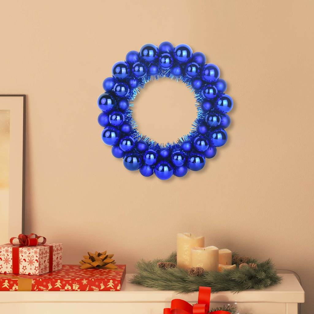 Weihnachtsballkränze 2 stk. Blau 33 x 33 x 7 cm Polystyrol