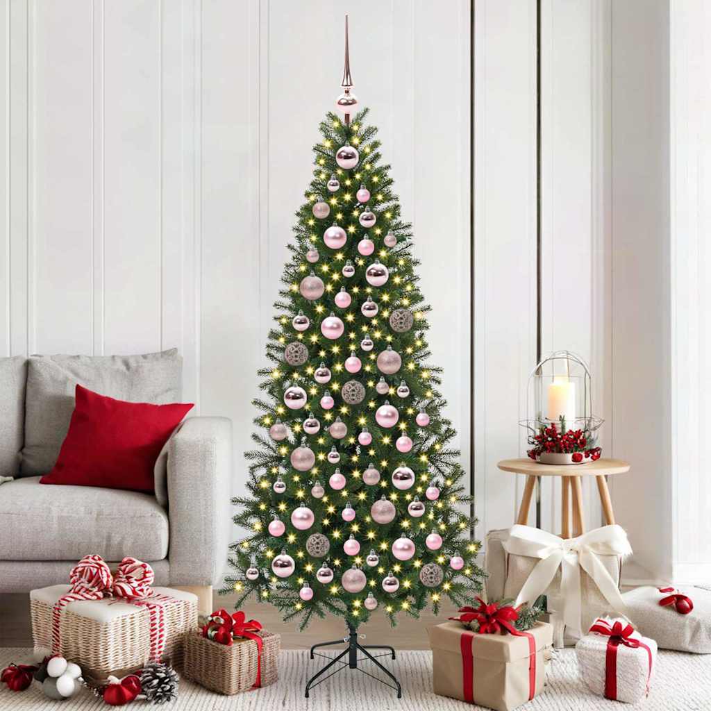 Weihnachtskugel-Set 120 stk. 300 LEDs Warmes Weiß Ø 6 cm