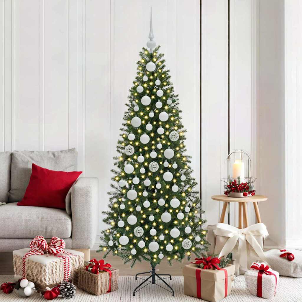 Weihnachtskugel-Set 120 stk. 300 LEDs Warmes Weiß Ø 6 cm
