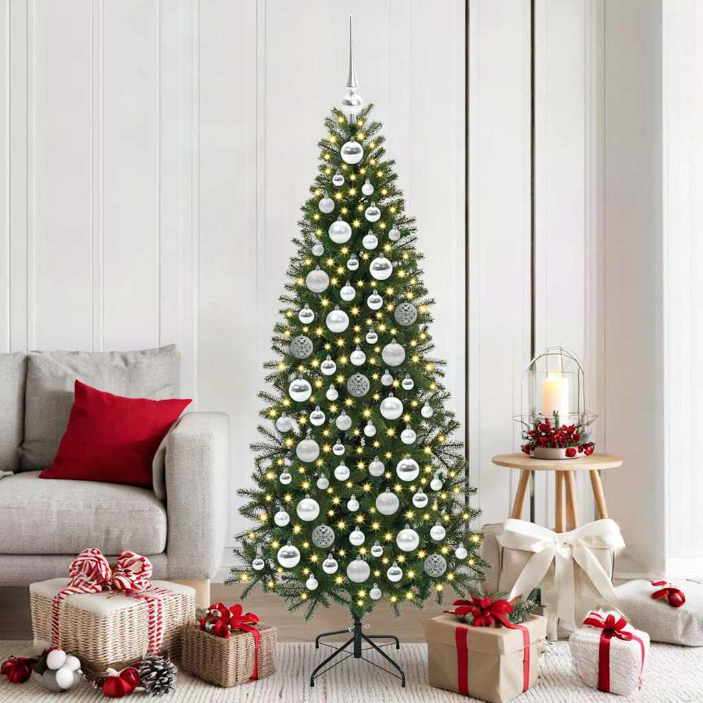 Weihnachtskugel-Set 120 stk. 300 LEDs Warmes Weiß Ø 6 cm