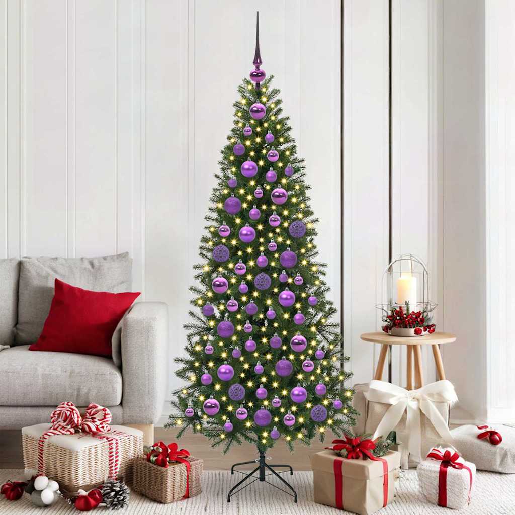 Weihnachtskugel-Set 120 stk. 300 LEDs Warmes Weiß Ø 6 cm