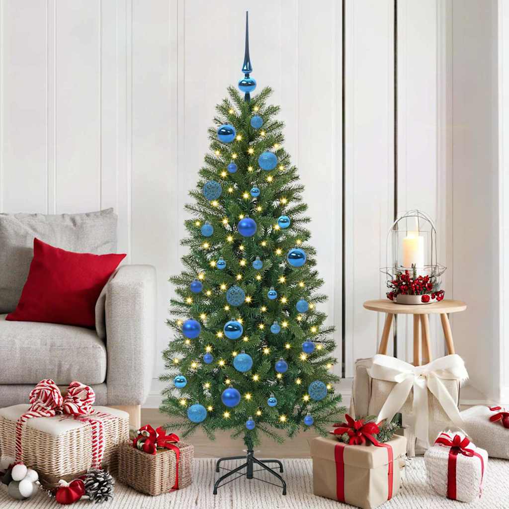 Weihnachtskugel-Set 61 stk. 150 LEDs Warmes Weiß Ø 6 cm