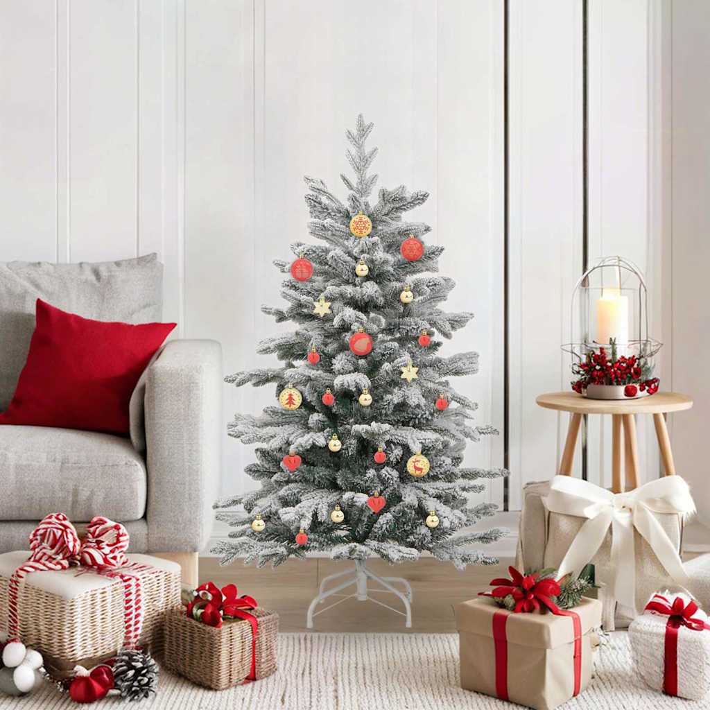 Weihnachtskugel-Set 40 stk. Gold und Rot Ø 6 cm Kunststoff