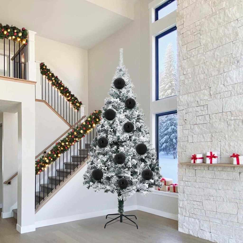 Weihnachtsbaumkugel Set XXL 3 stk. Schwarz Ø 25 cm Kunststoff