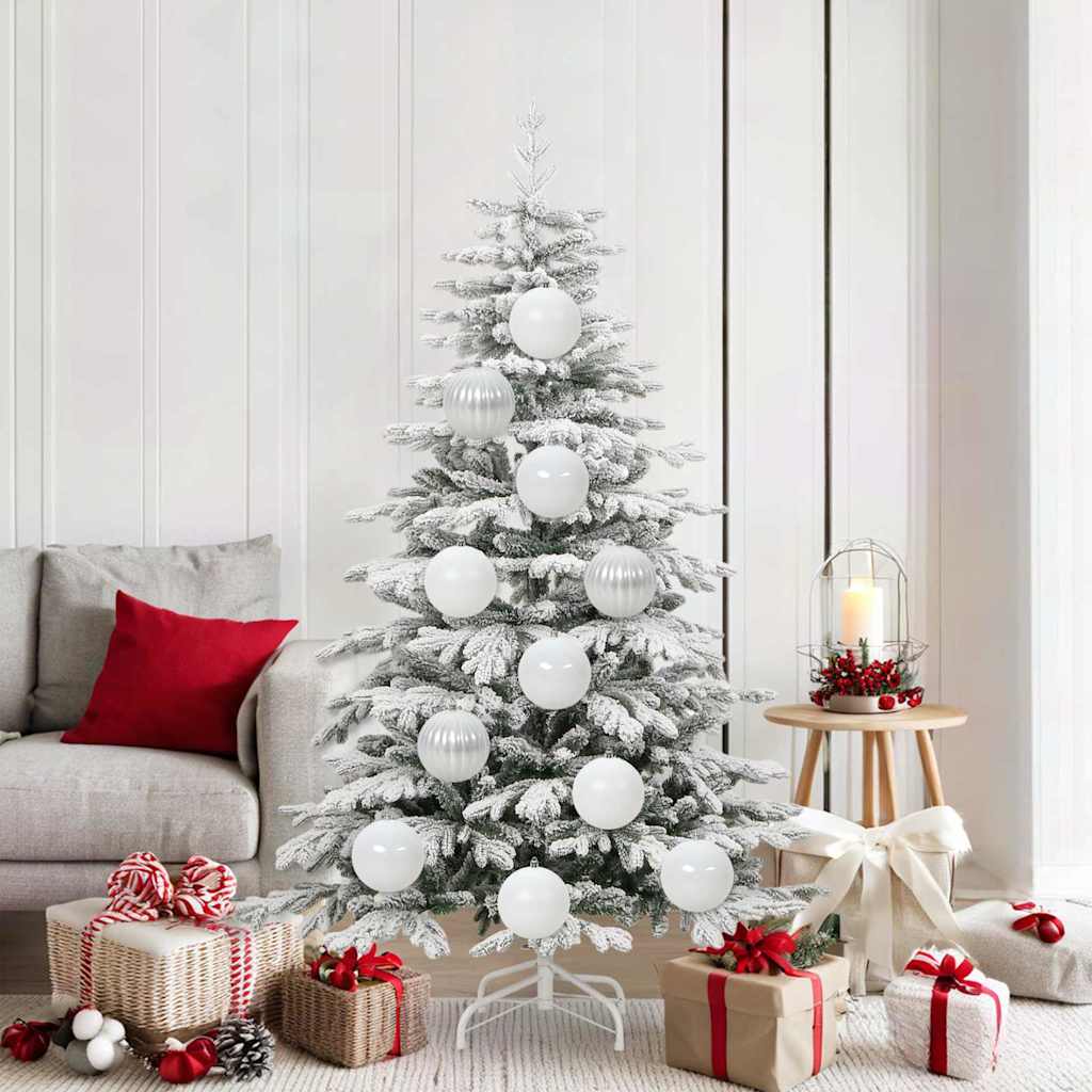 Weihnachtsbaumkugel Set XL 9 stk. Weiß Ø 15 cm Kunststoff