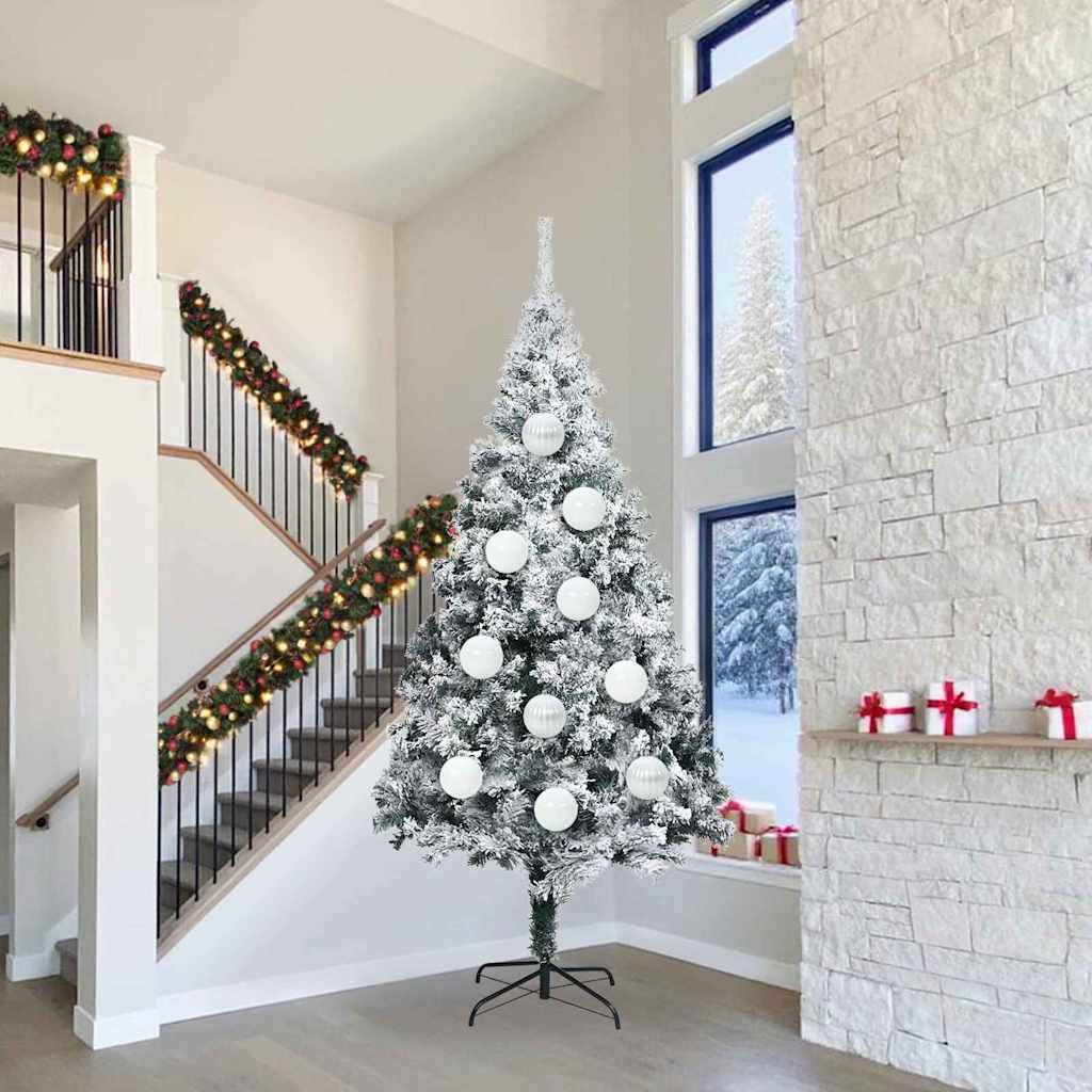 Weihnachtsbaumkugel Set XXL 4 stk. Weiß Ø 20 cm Kunststoff