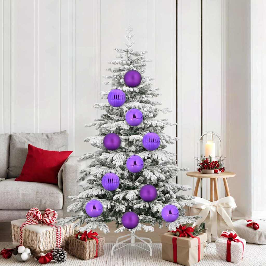 Weihnachtsbaumkugel Set XL 9 stk. Lila Ø 15 cm Kunststoff