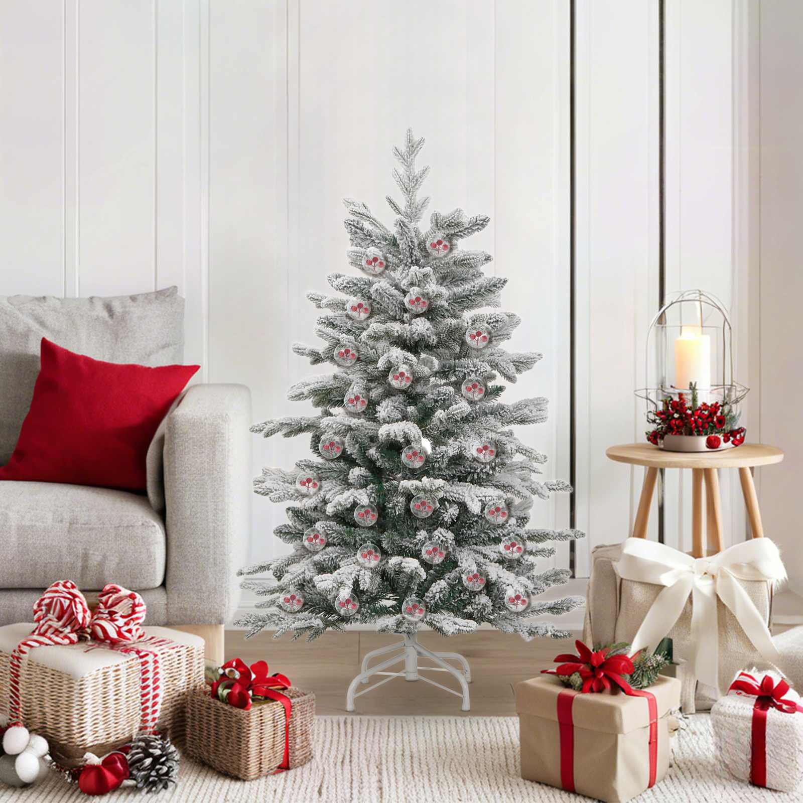 Weihnachtskugel-Set 50 stk. Transparent Ø 5 cm Kunststoff