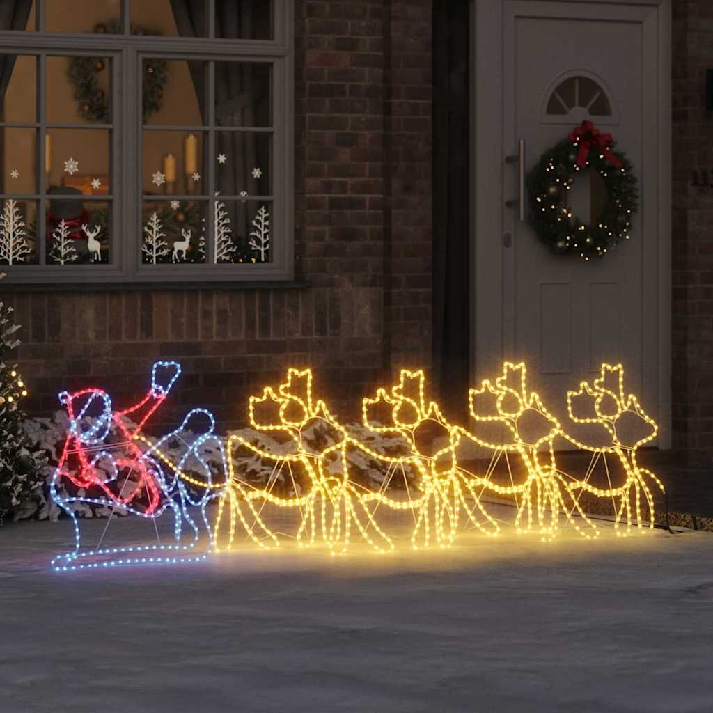 Weihnachtsdekoration 1224 LEDs Mehrfarbig 69 x 79 cm PVC