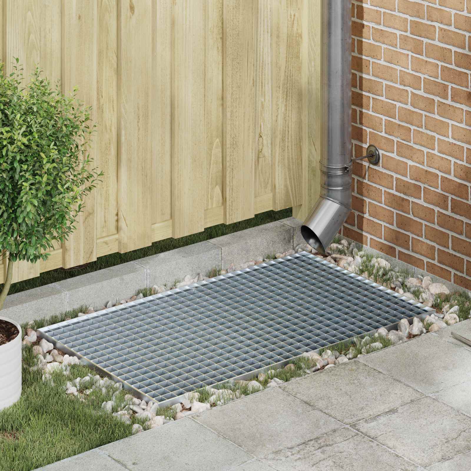 Gitter Silber 100 x 60 x 2 cm Feuerverzinkter Stahl
