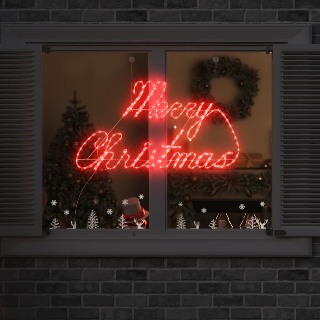 Weihnachtsschild 216 LEDs Rot 99 x 55 x 13 cm Eisen