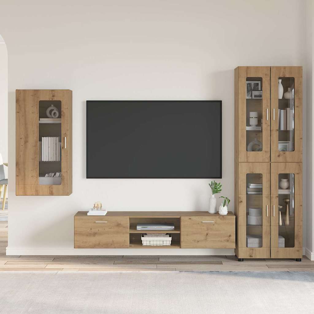 TV-Schrankset FLORIN 3 stk. Artisan-Eiche Holzwerkstoff