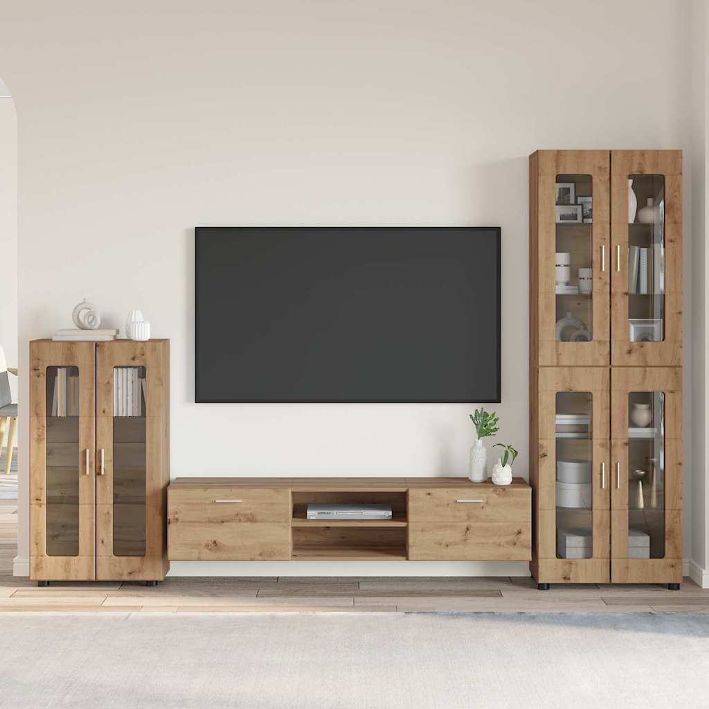 TV-Schrankset FLORIN 3 stk. Artisan-Eiche Holzwerkstoff
