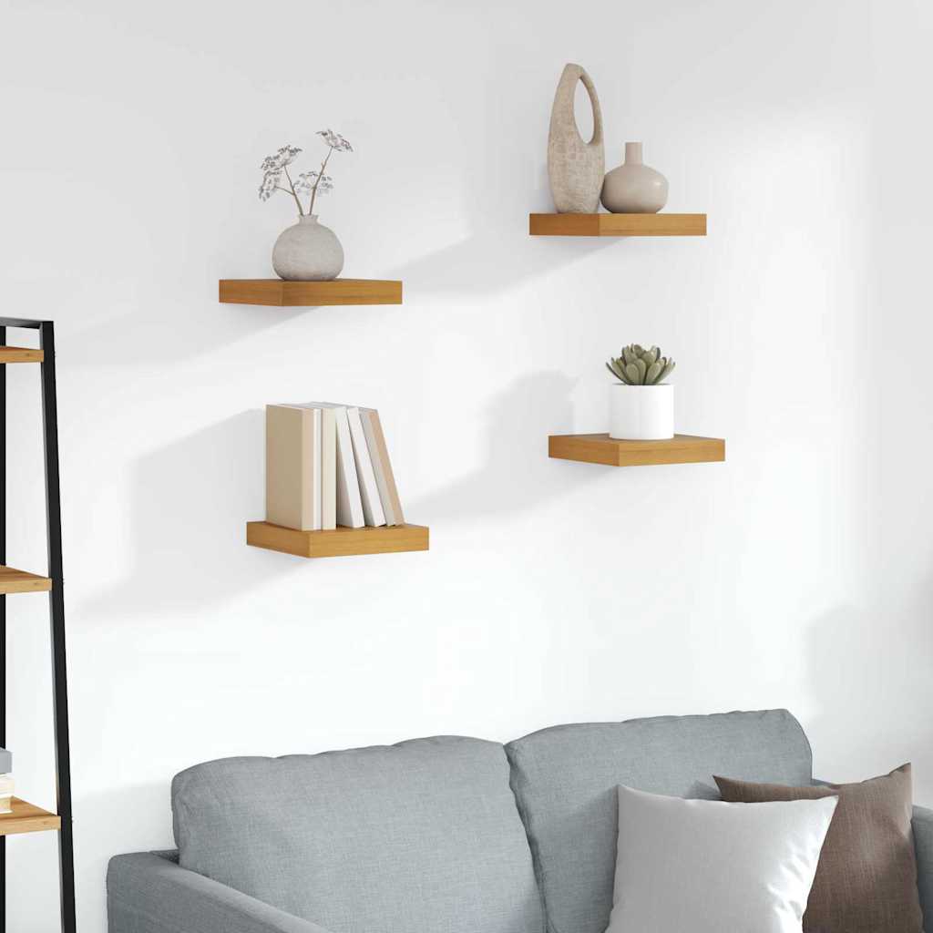Wandregal 4 stk. Braun 23 x 23,5 x 3,8 cm Holzwerkstoff