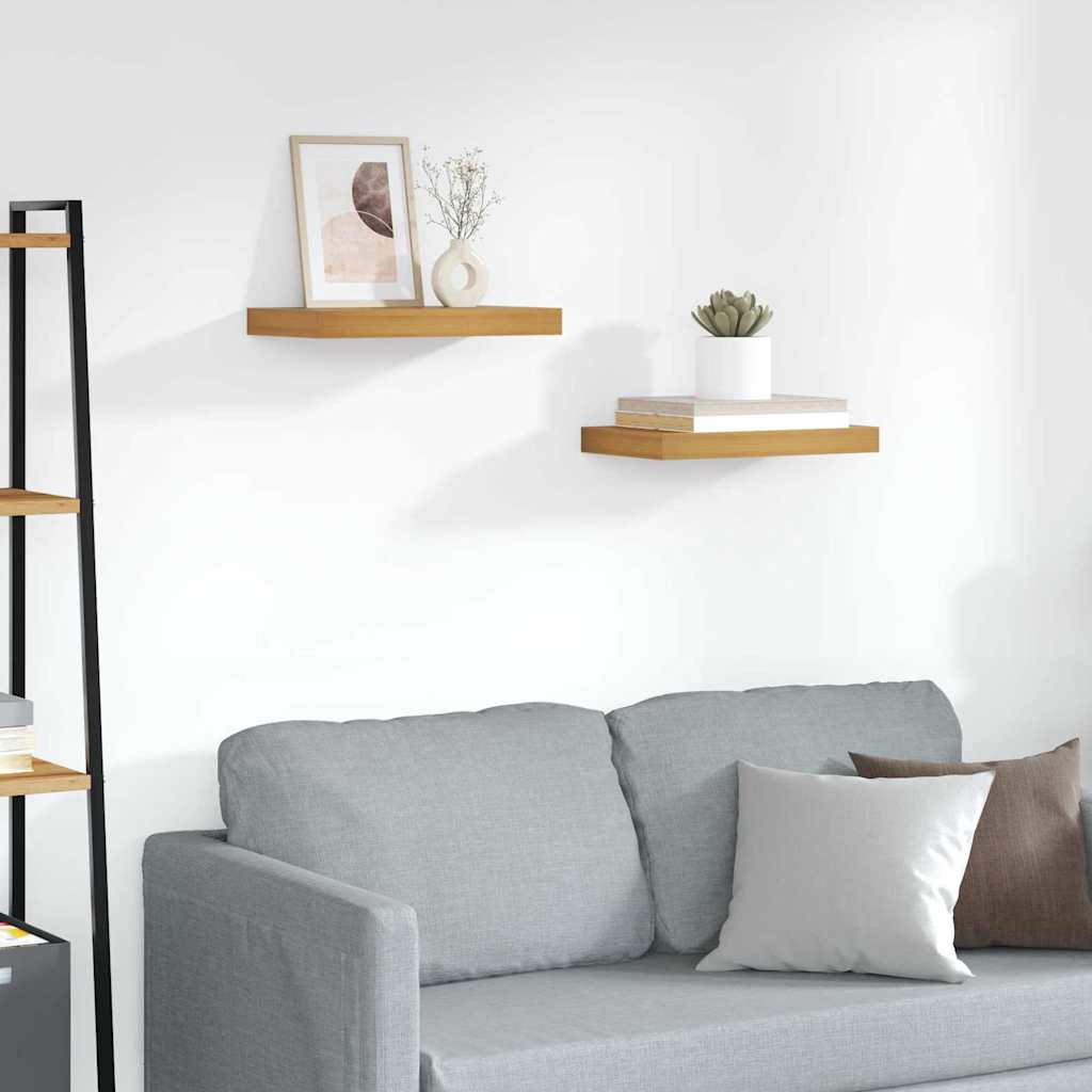 Wandregal 2 stk. Braun 40 x 23,5 x 3,8 cm Holzwerkstoff