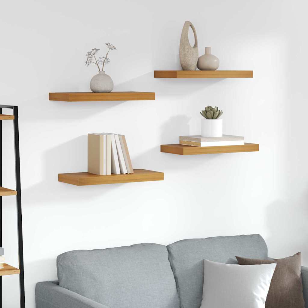 Wandregal 4 stk. Braun 50 x 23,5 x 3,8 cm Holzwerkstoff