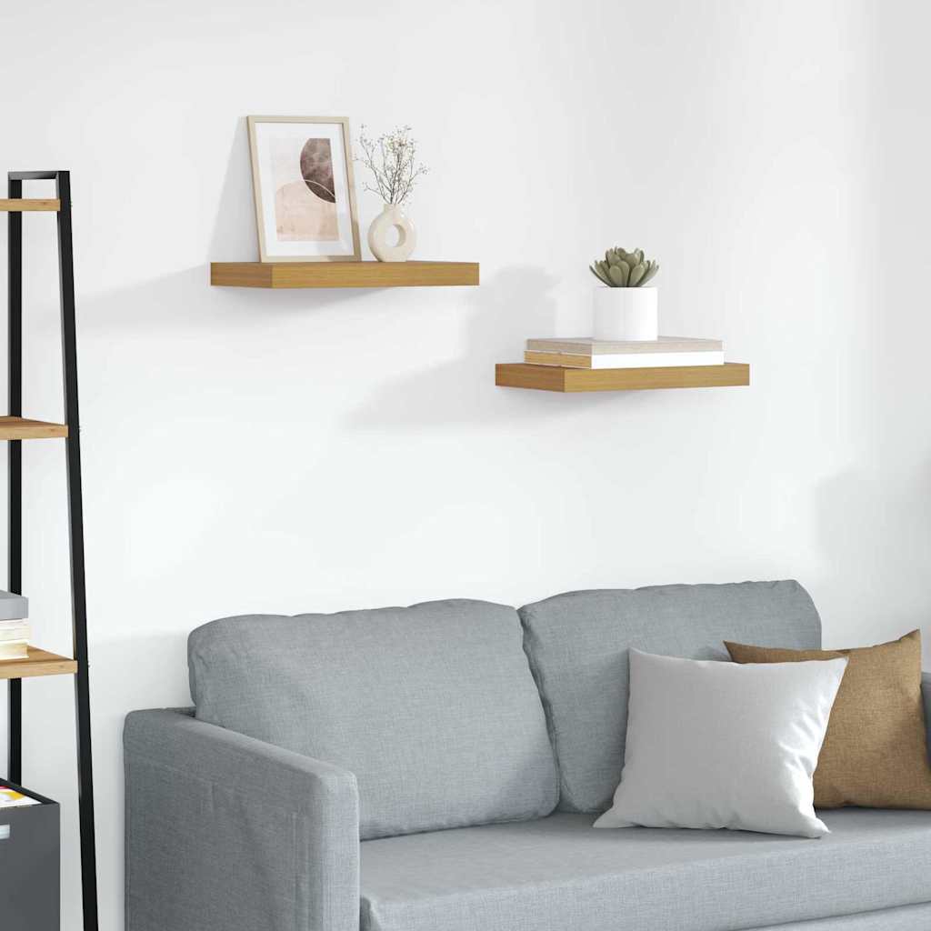 Wandregal 2 stk. Beige 40 x 23,5 x 3,8 cm Holzwerkstoff
