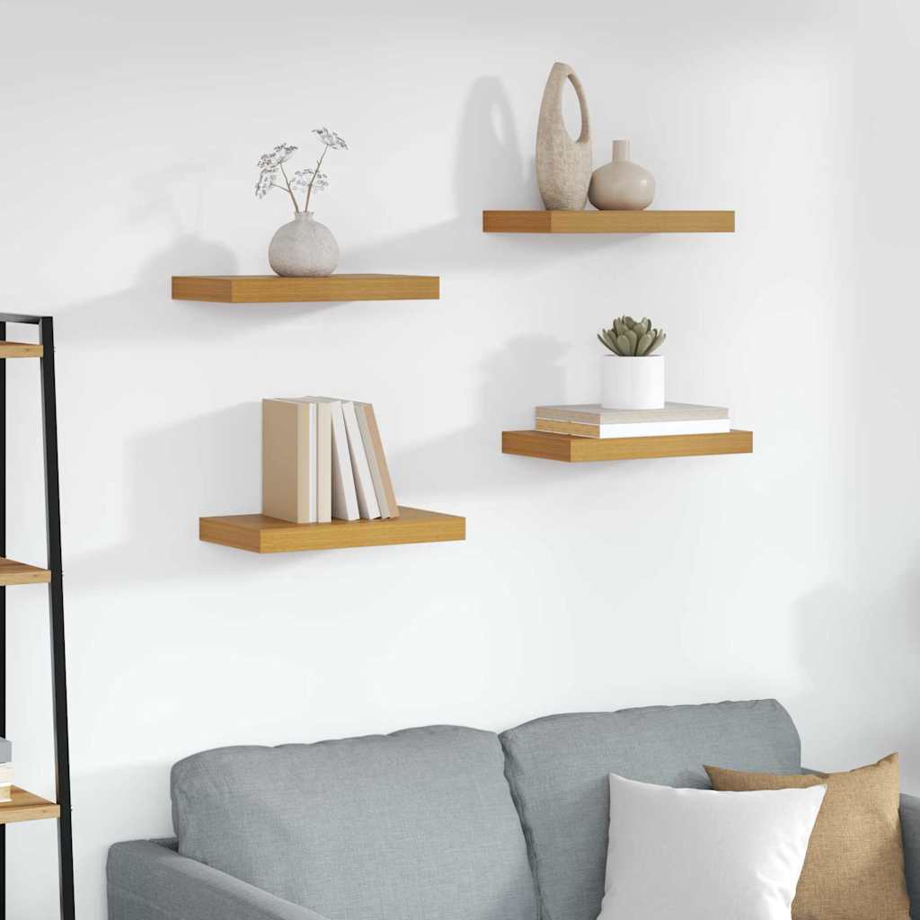 Wandregal 4 stk. Beige 40 x 23,5 x 3,8 cm Holzwerkstoff