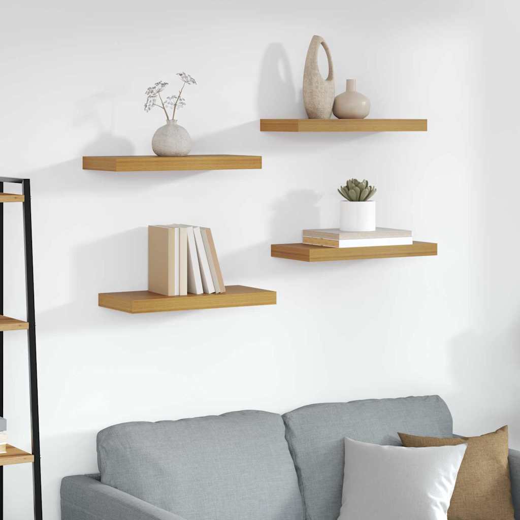 Wandregal 4 stk. Beige 50 x 23,5 x 3,8 cm Holzwerkstoff