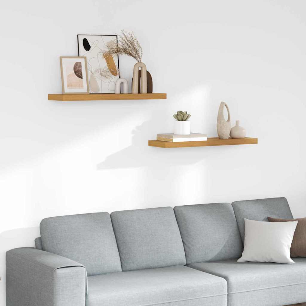 Wandregal 2 stk. Beige 80 x 23,5 x 3,8 cm Holzwerkstoff