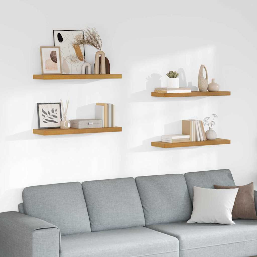 Wandregal 4 stk. Beige 90 x 23,5 x 3,8 cm Holzwerkstoff