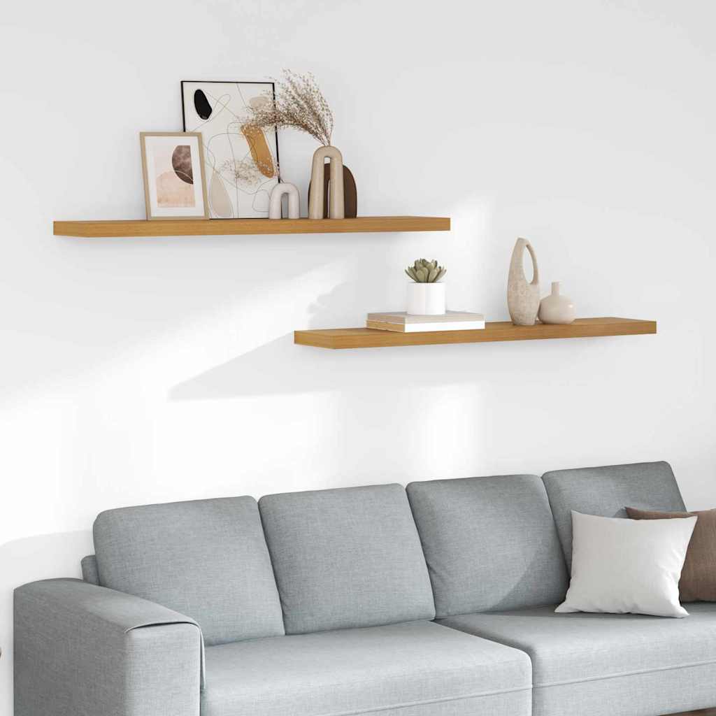 Wandregal 2 stk. Beige 120 x 23,5 x 3,8 cm Holzwerkstoff