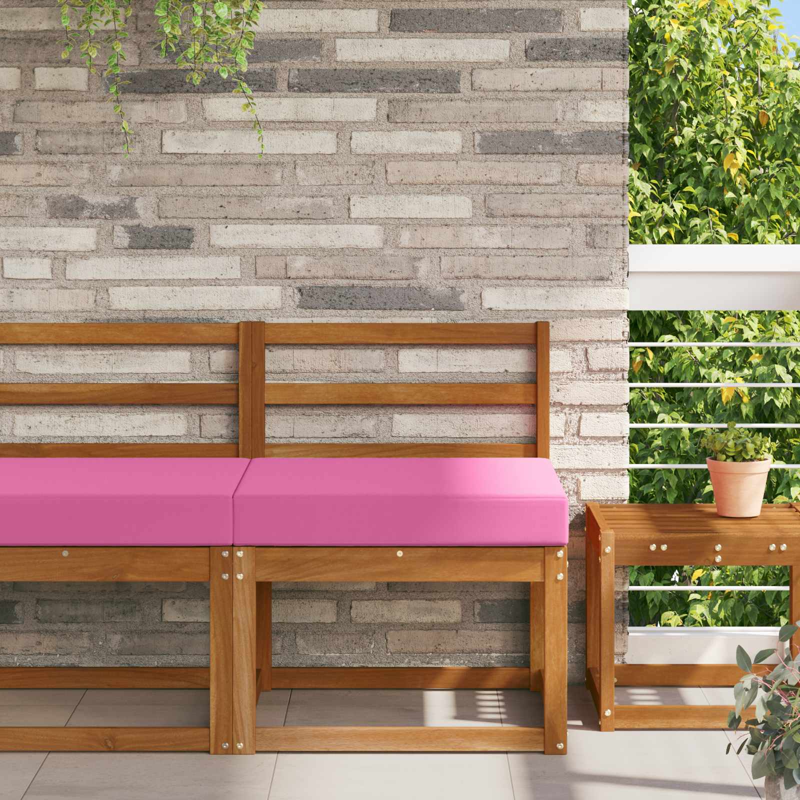 Sofakissen für draußen Polyester Rosa 60 x 60 cm