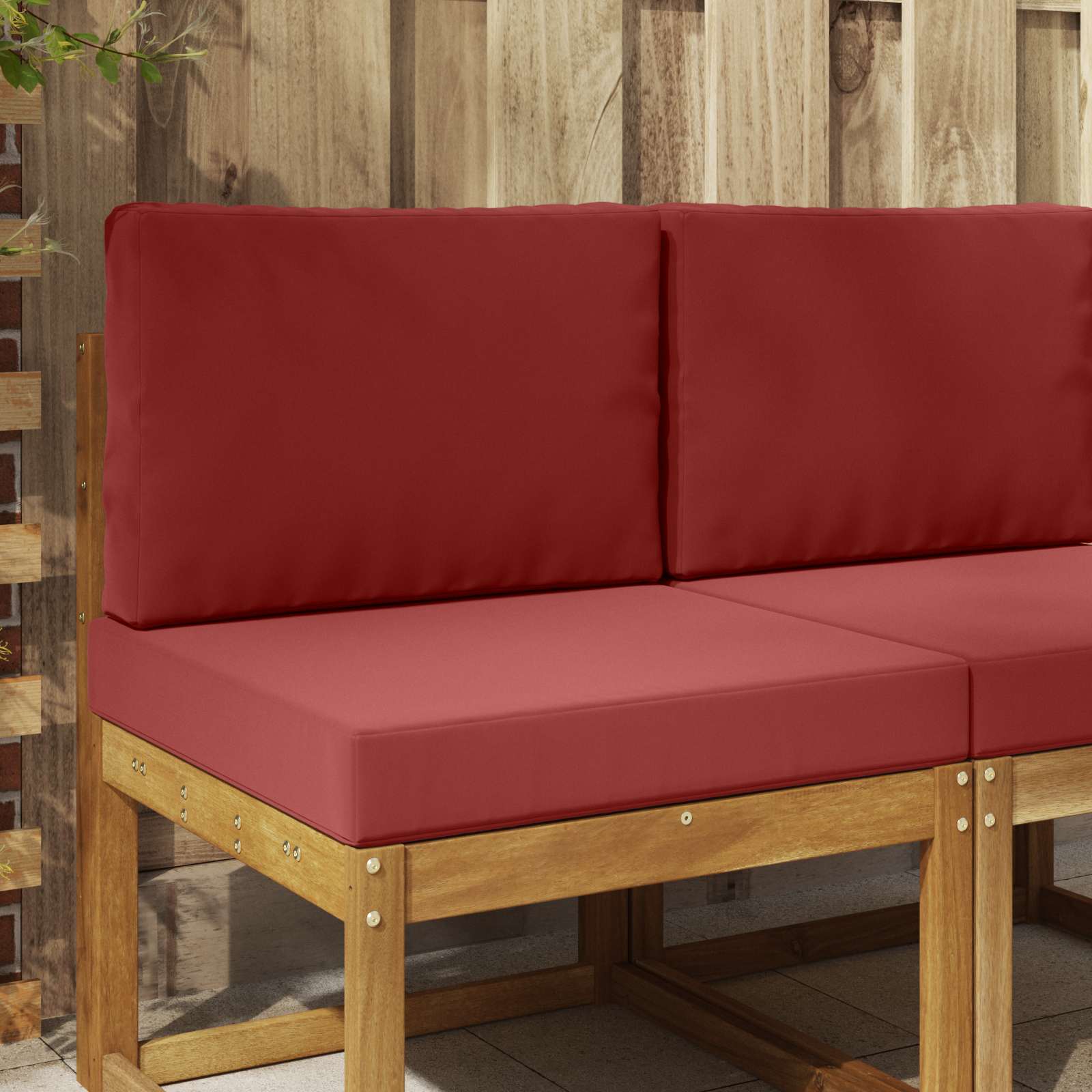 Sofakissen für draußen Polyester Weinrot 60 x 60 cm