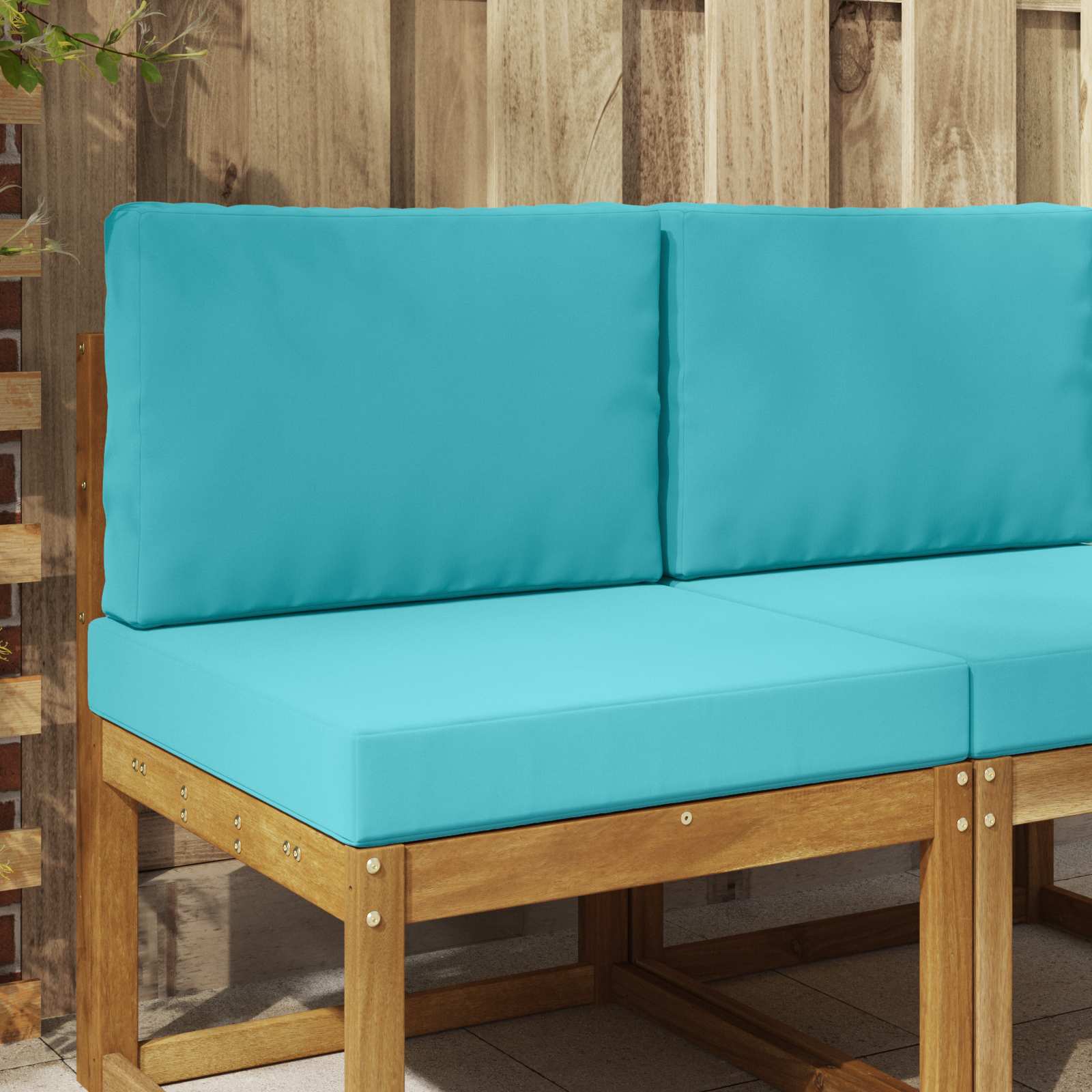 Sofakissen für draußen Polyester Türkis 60 x 60 cm
