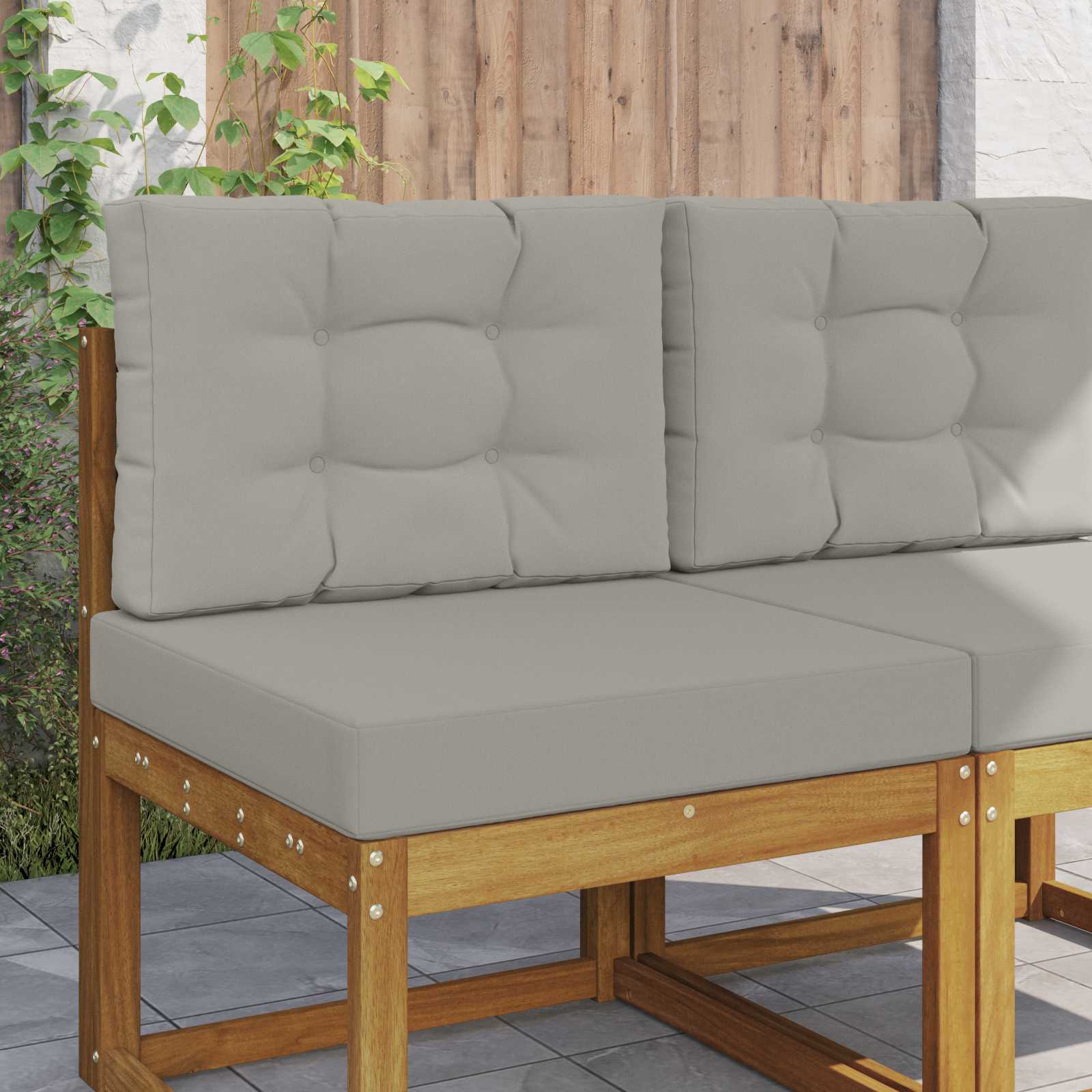Sofakissen für draußen Polyester Grau 60 x 60 cm