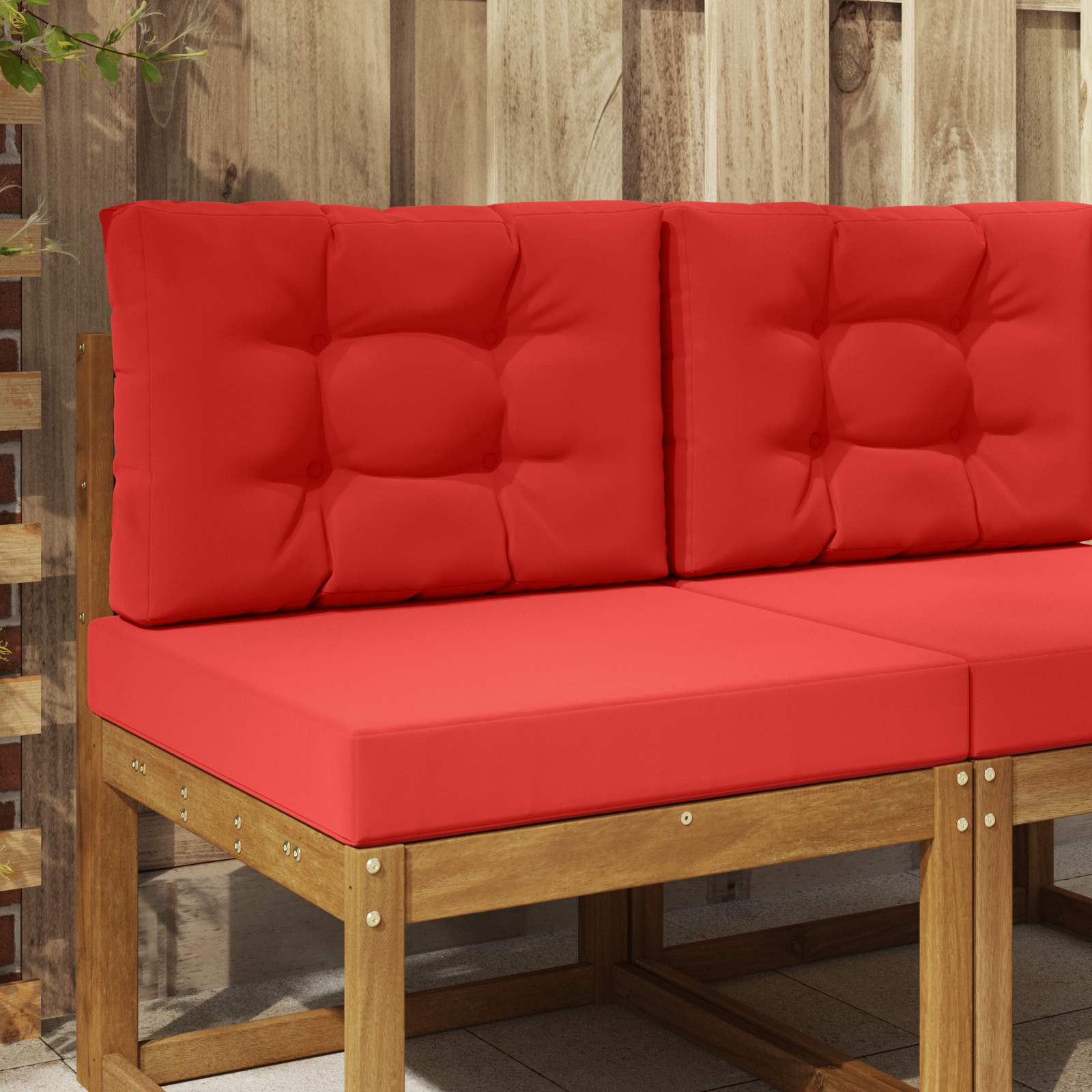 Sofakissen für draußen Polyester Rot 60 x 60 cm