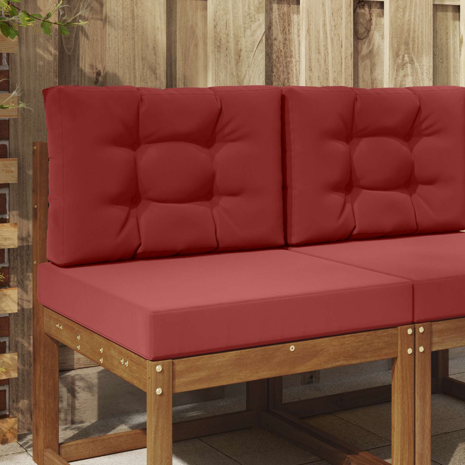 Sofakissen für draußen Polyester Weinrot 60 x 60 cm