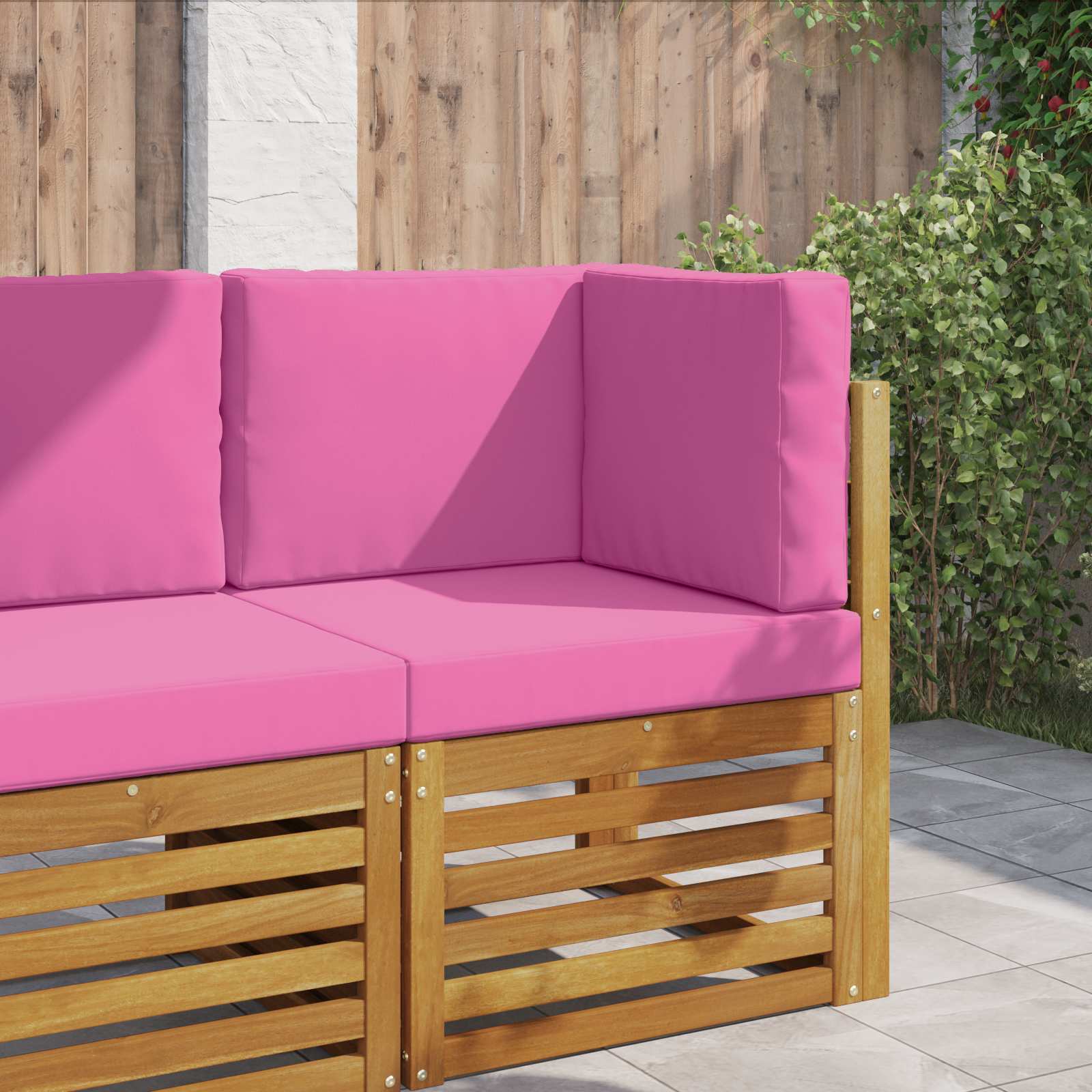 Sofakissen für draußen Polyester Rosa 60 x 60 cm