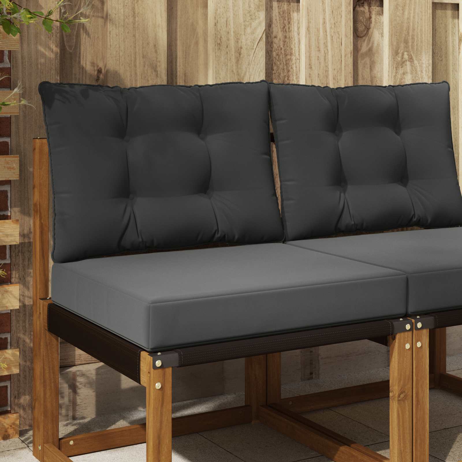 Sofakissen für draußen Polyester Anthrazit 60 x 50,5 cm