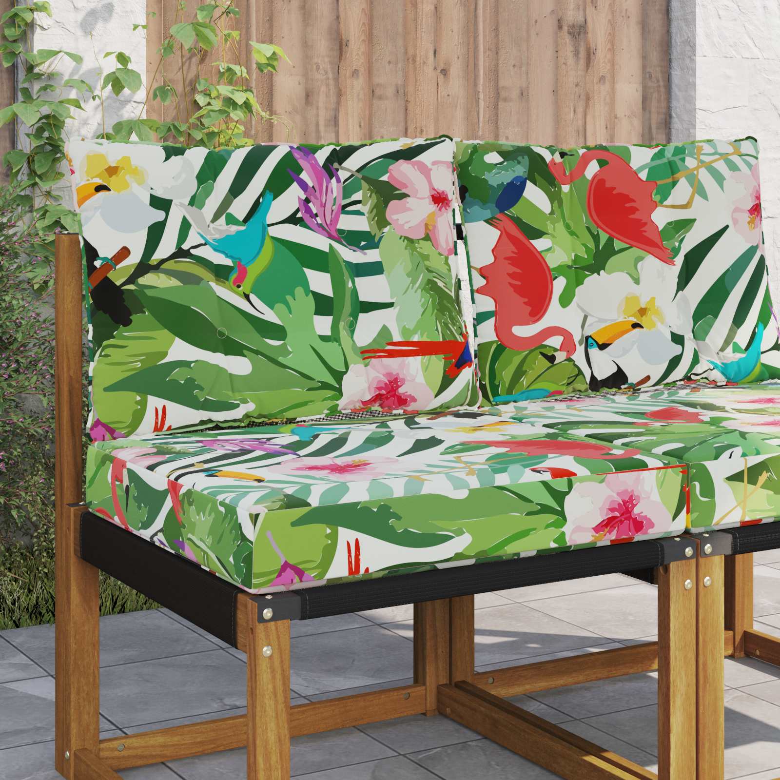 Sofakissen für draußen Polyester Bunt 60 x 50,5 cm