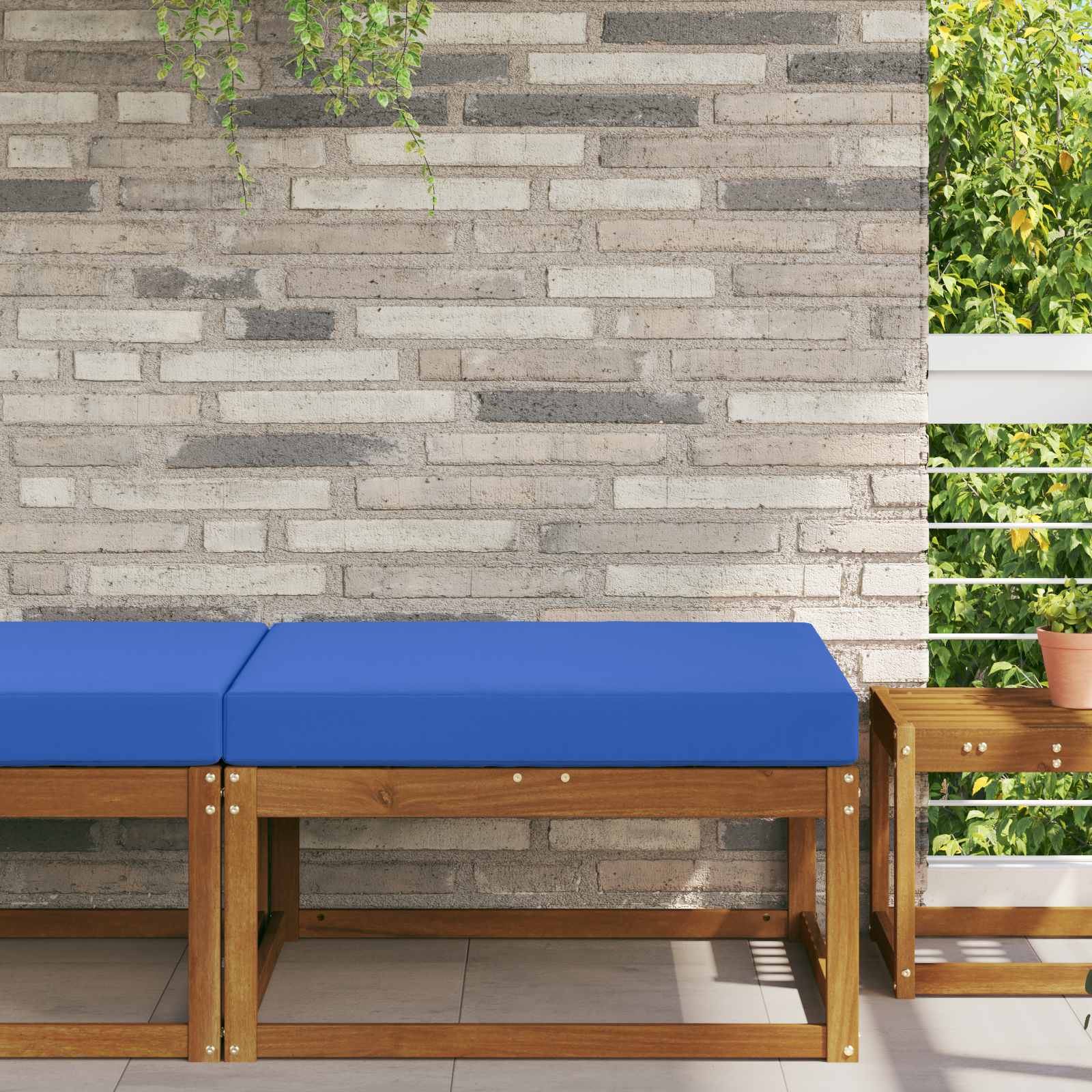Sofakissen für draußen Polyester Königsblau 80 x 80 cm