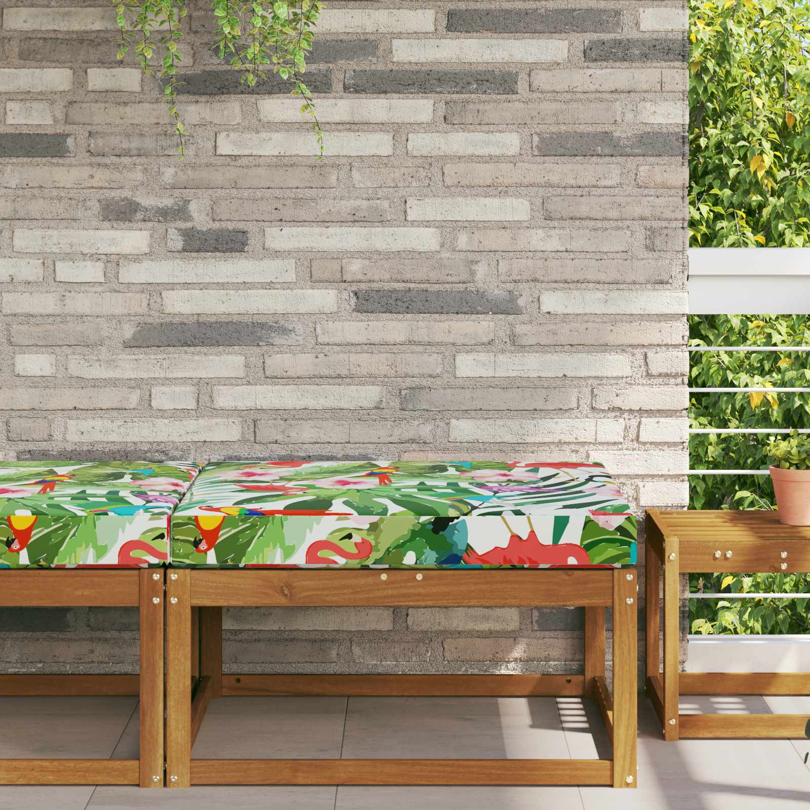 Sofakissen für draußen Polyester Bunt 80 x 80 cm