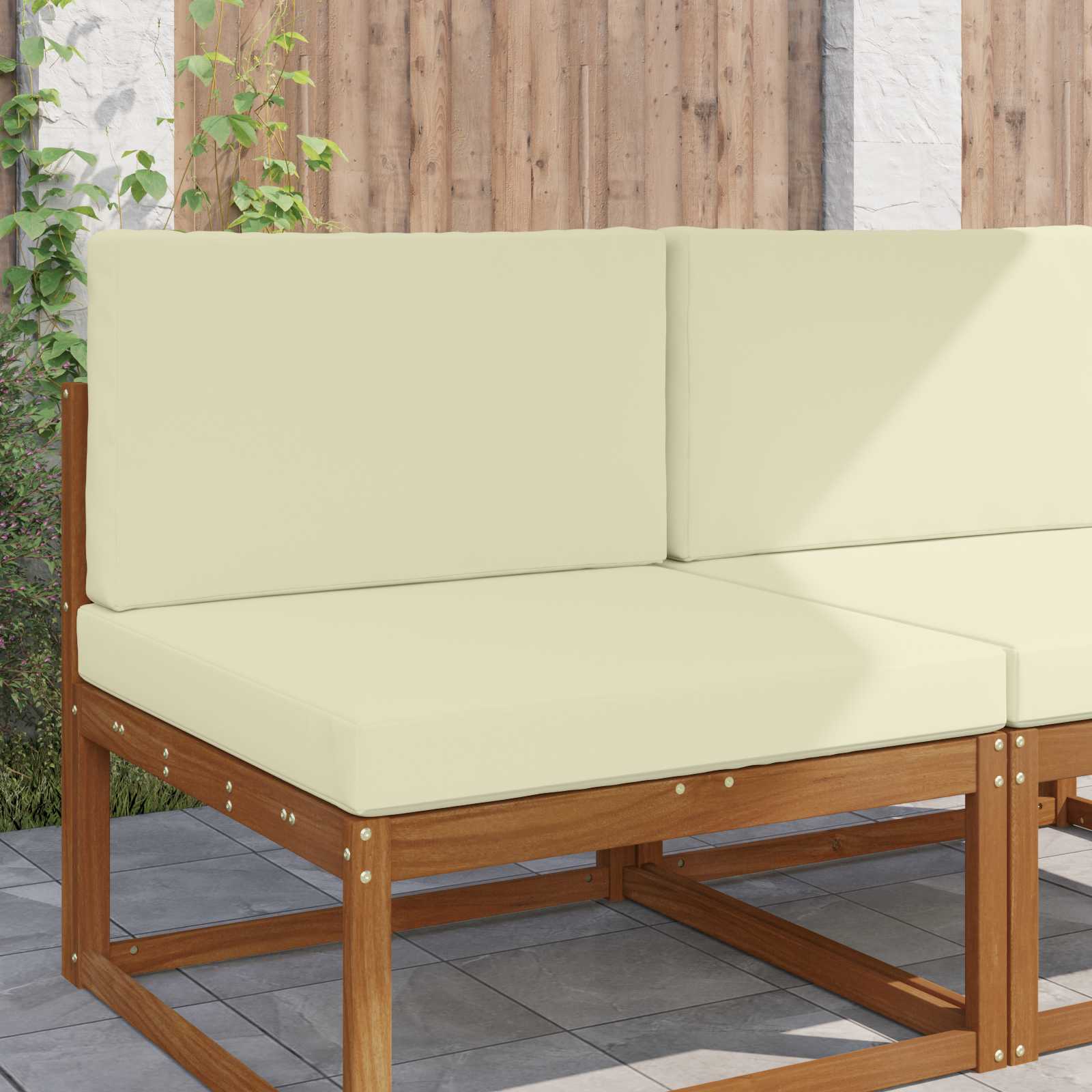 Sofakissen für draußen Polyester Creme 80 x 80 cm
