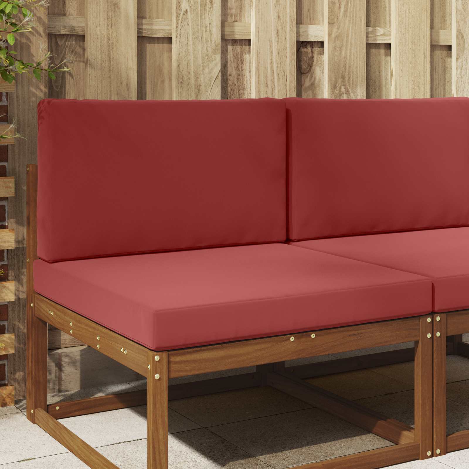 Sofakissen für draußen Polyester Weinrot 80 x 80 cm
