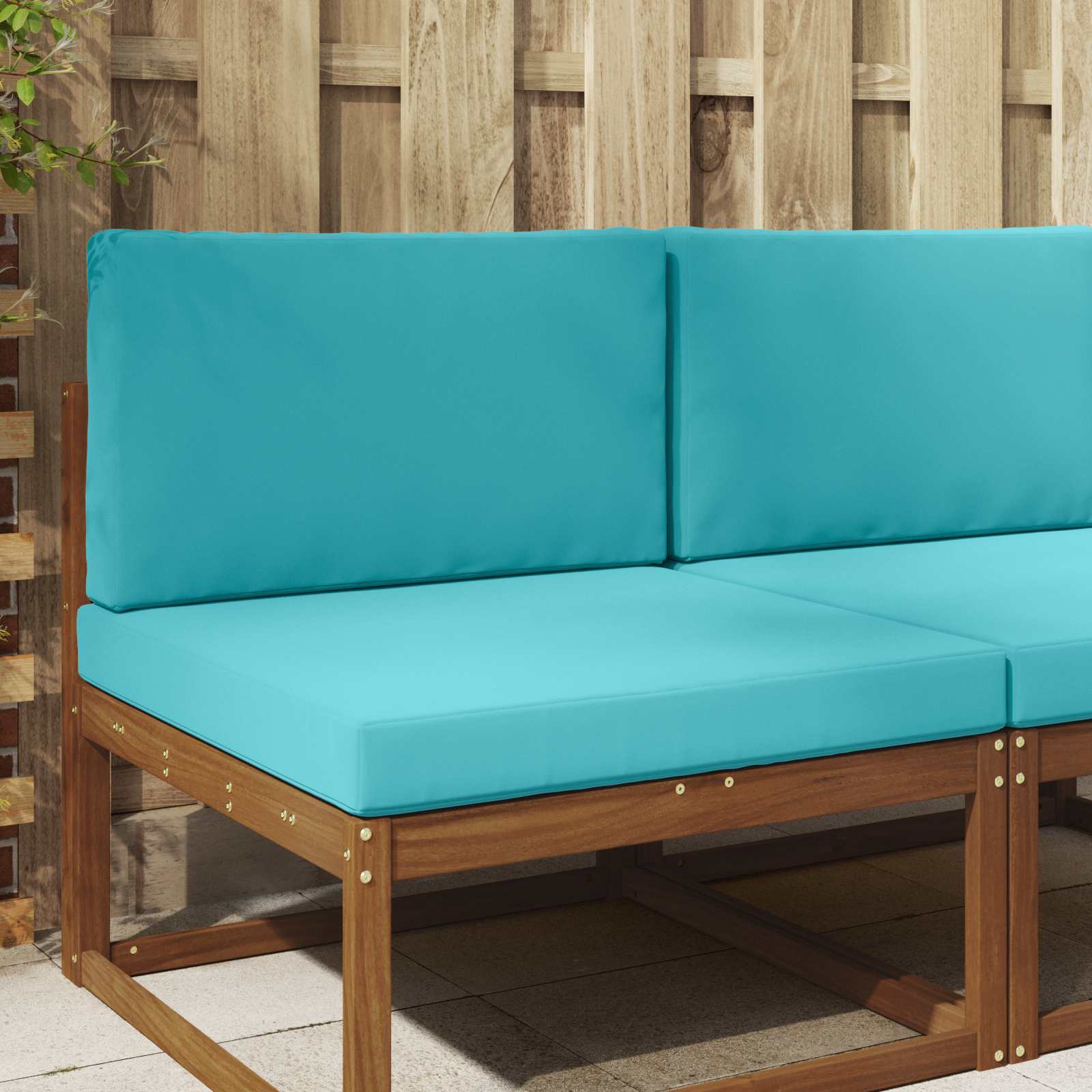 Sofakissen für draußen Polyester Türkis 80 x 80 cm