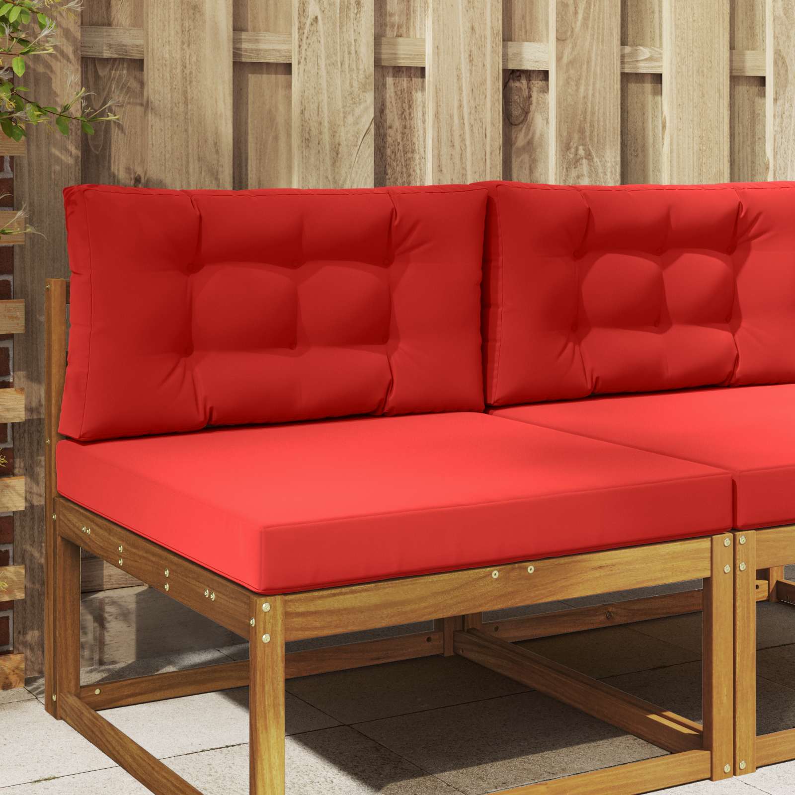 Sofakissen für draußen Polyester Rot 80 x 80 cm