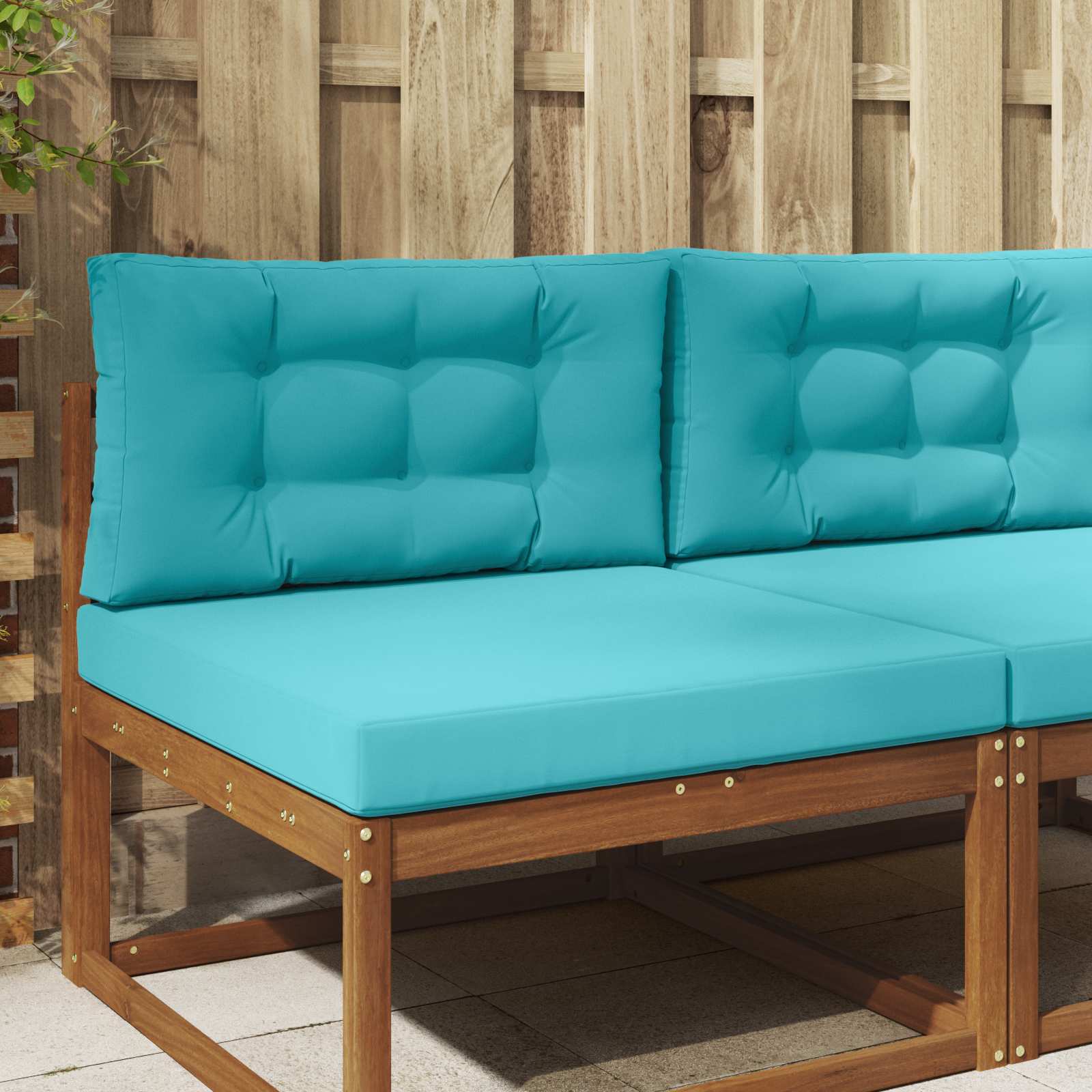 Sofakissen für draußen Polyester Türkis 80 x 80 cm