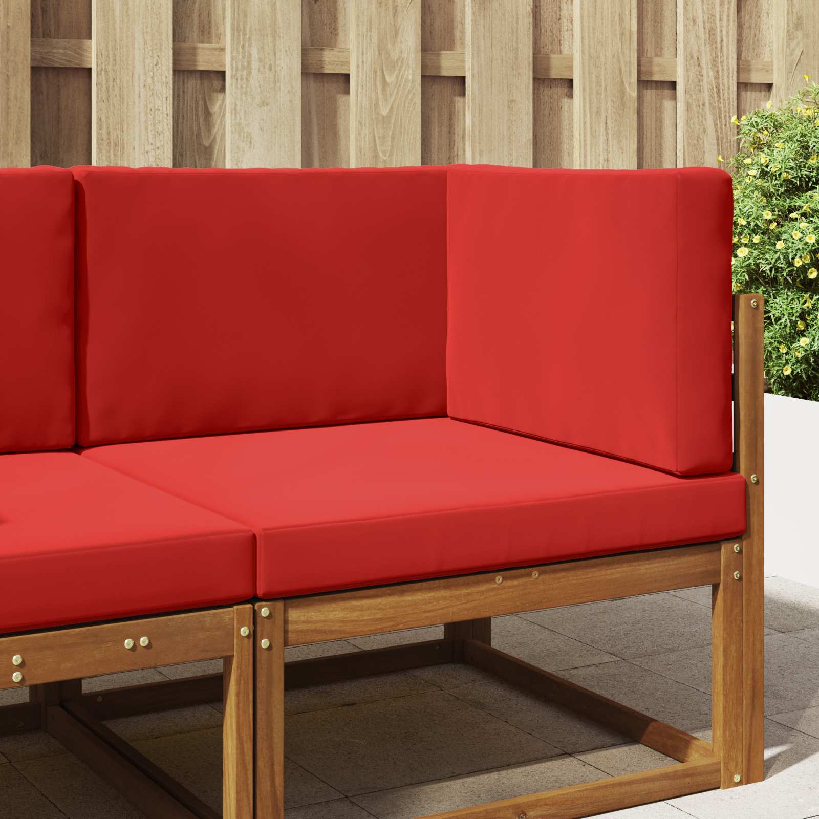 Sofakissen für draußen Polyester Rot 80 x 80 cm