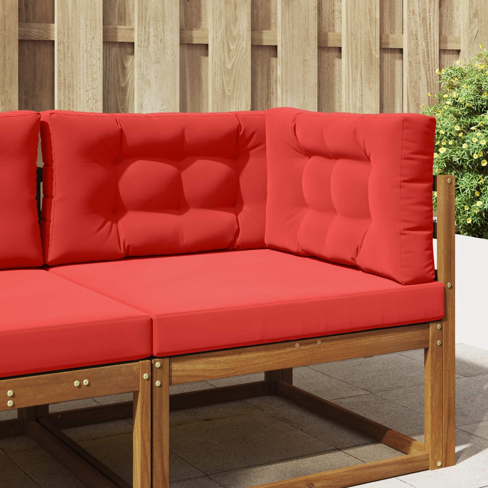 Sofakissen für draußen Polyester Rot 80 x 80 cm