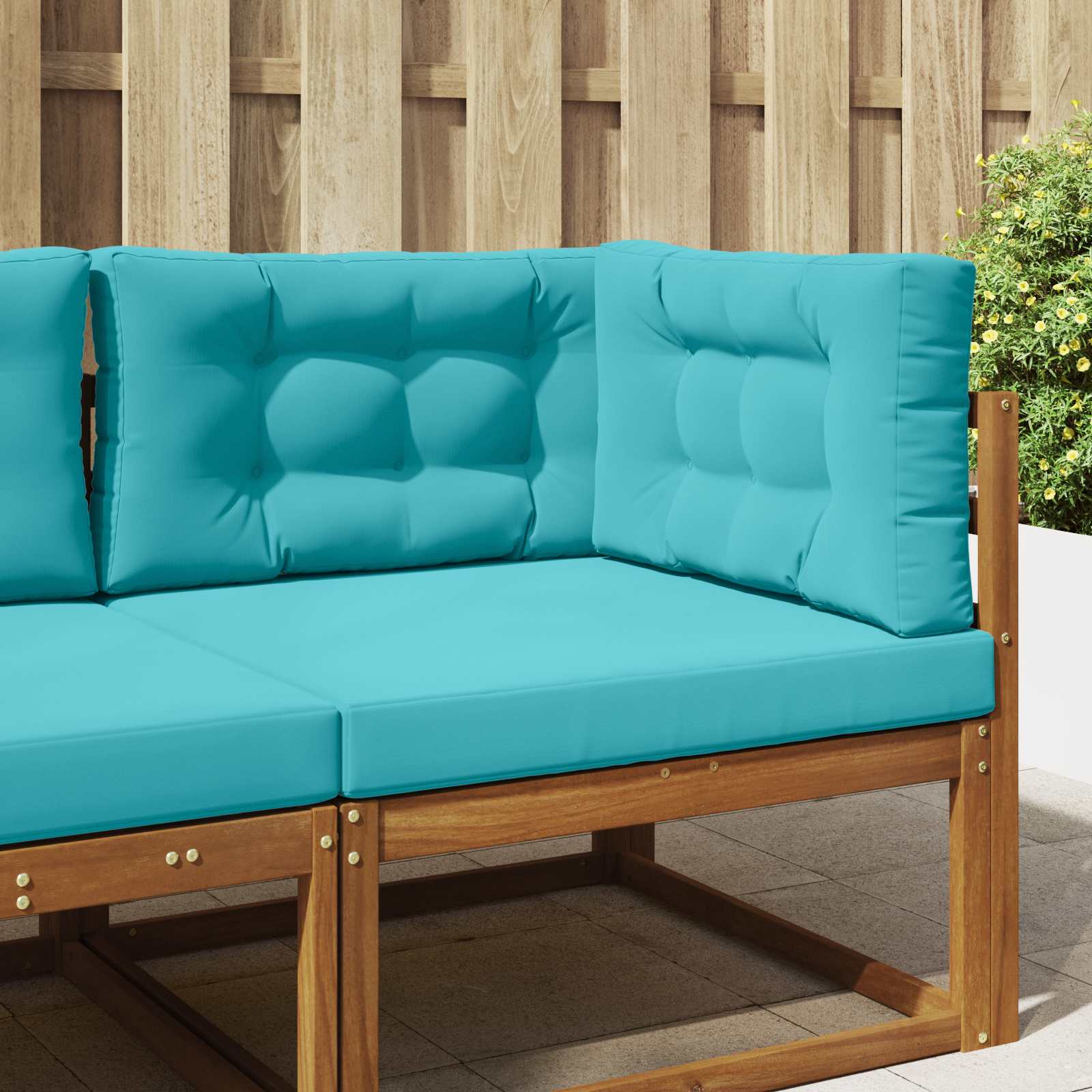 Sofakissen für draußen Polyester Türkis 80 x 80 cm
