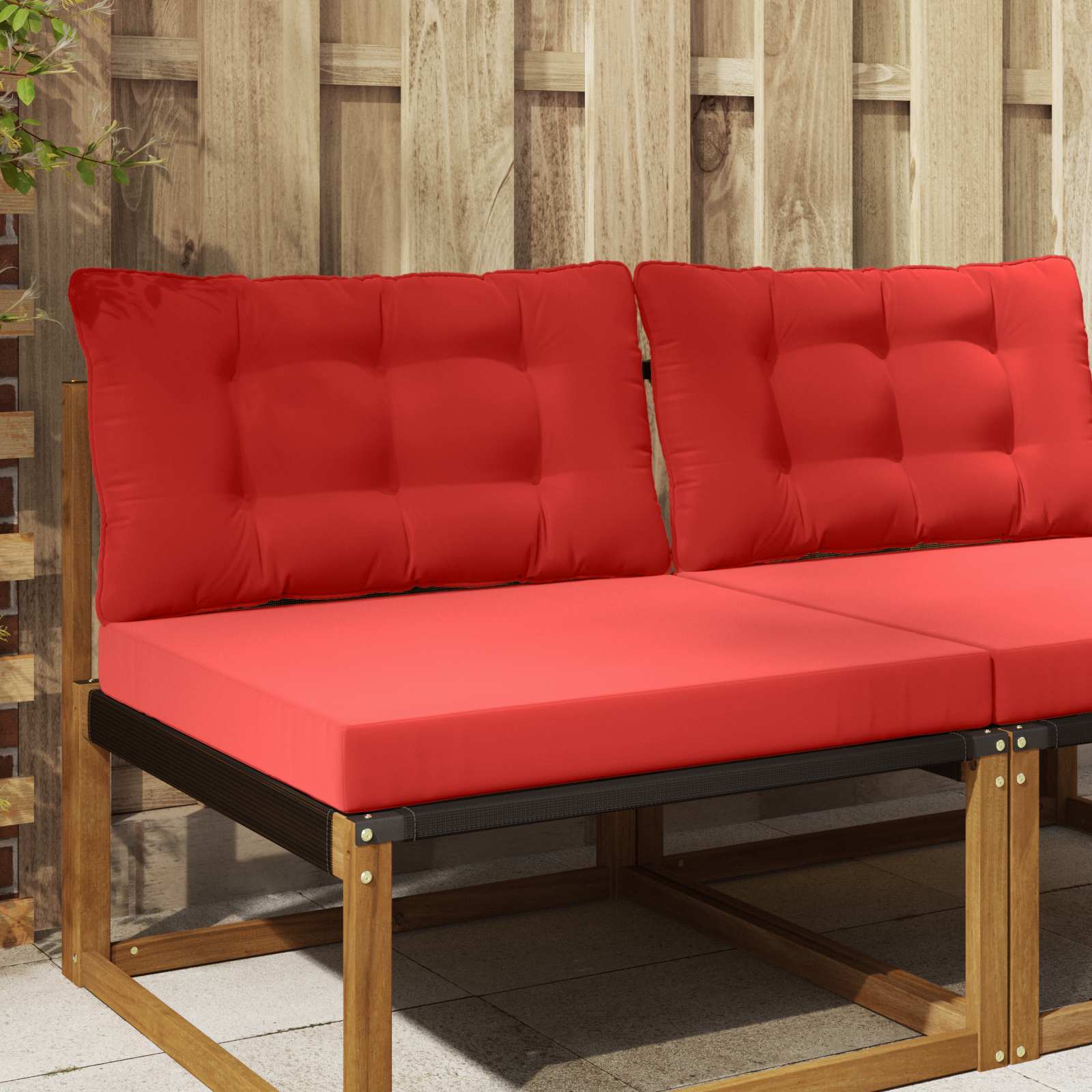 Sofakissen für draußen Polyester Rot 80 x 68,5 cm