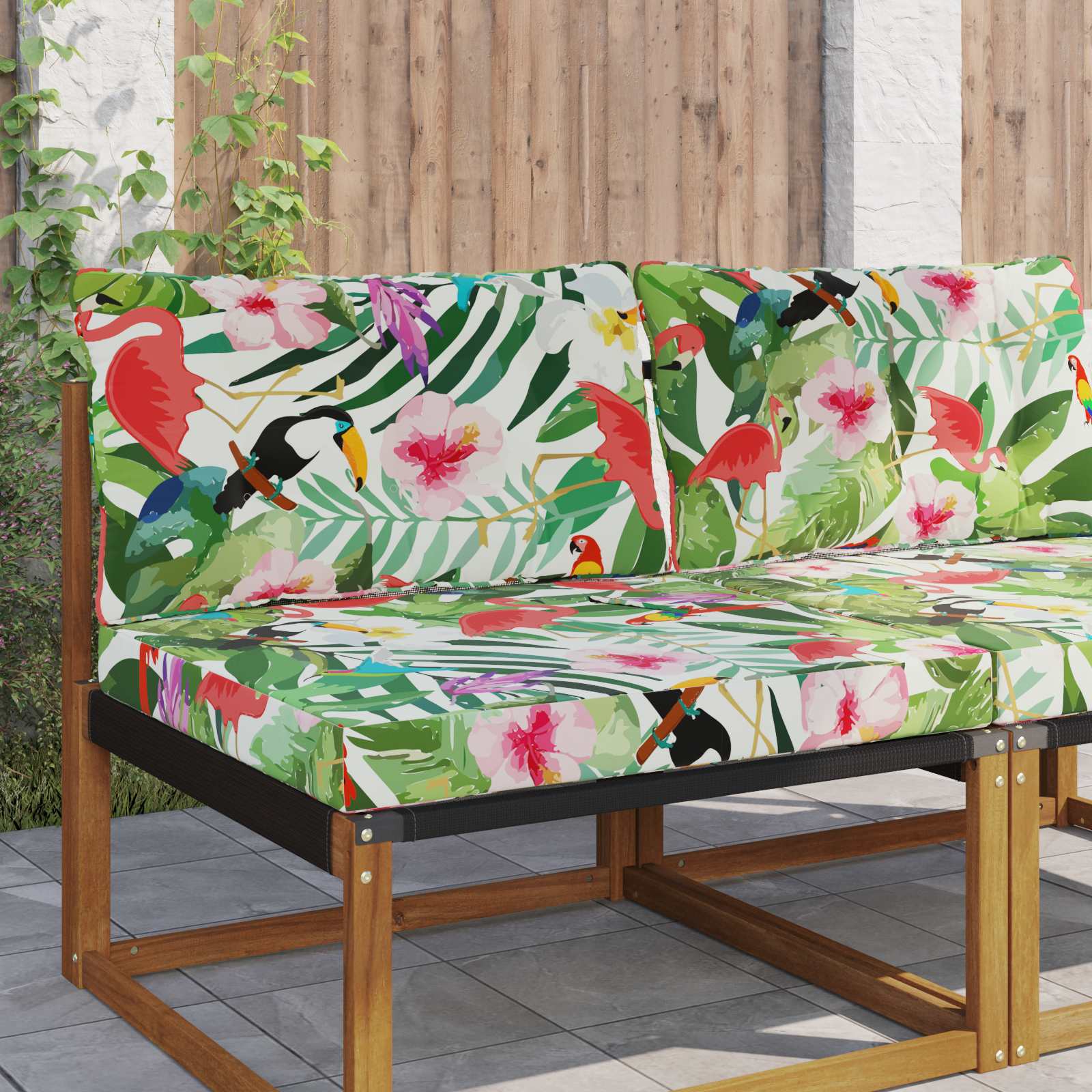 Sofakissen für draußen Polyester Bunt 80 x 68,5 cm