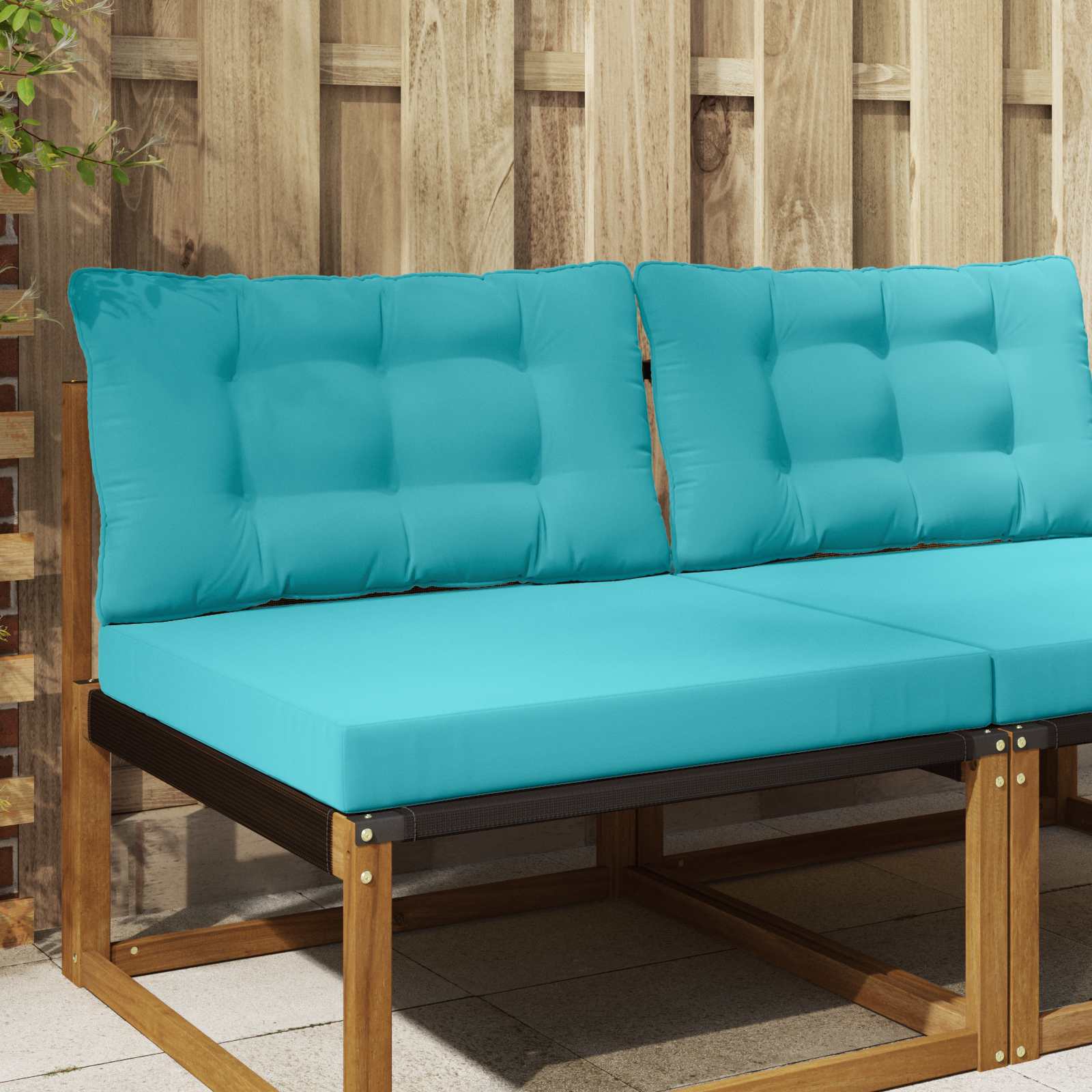 Sofakissen für draußen Polyester Türkis 80 x 68,5 cm